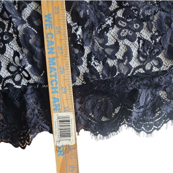 Chico's Open Front Floral Cardigan Sweater Sz 2 (L/XL) Lace Hem Feminine Chic - Picture 11 of 16